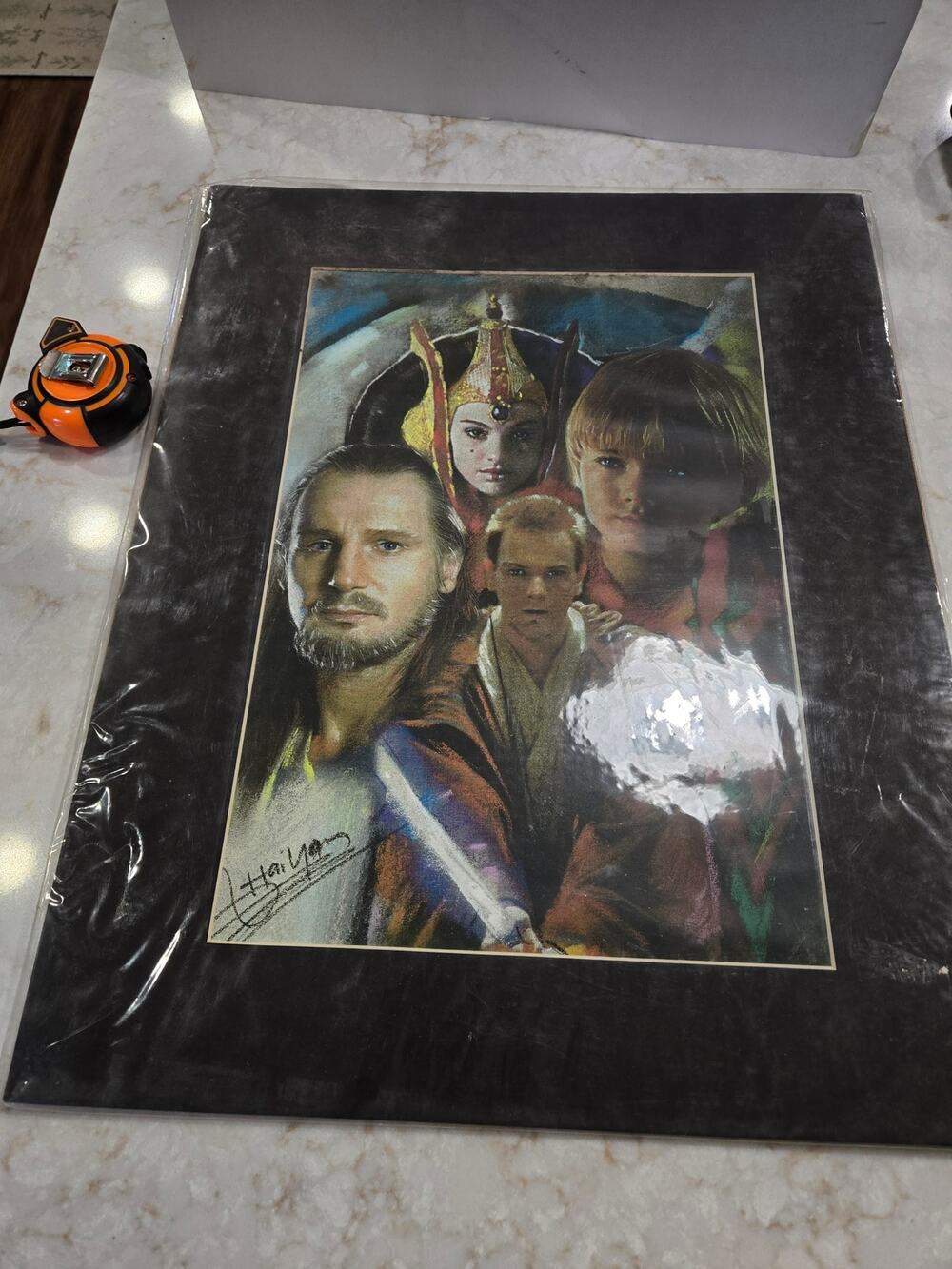 Star Wars The Phantom Menace Art Work by Haiyan Wood Vintage 2006 NOS Matted